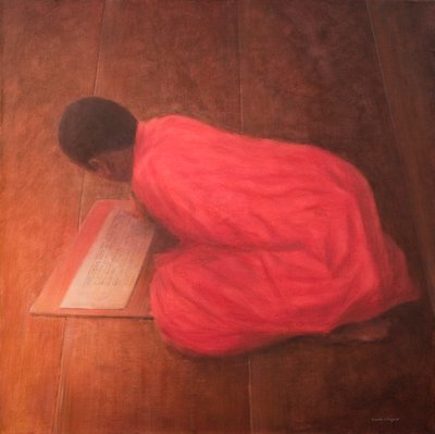 Young Monk in Class by Lincoln Seligman